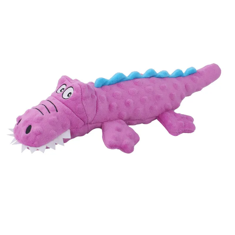 New Pet Plush Toys Voice Crocodile Grinding Teeth Resistant Cute Cartoon Dog Toys Pet Supplies