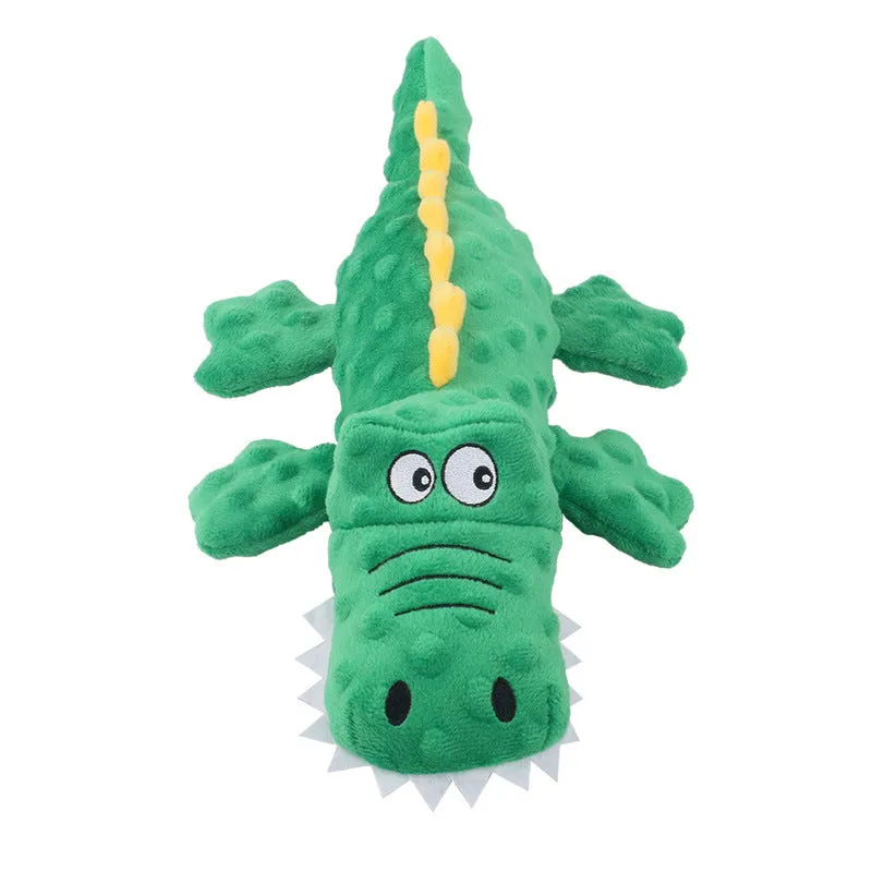 New Pet Plush Toys Voice Crocodile Grinding Teeth Resistant Cute Cartoon Dog Toys Pet Supplies