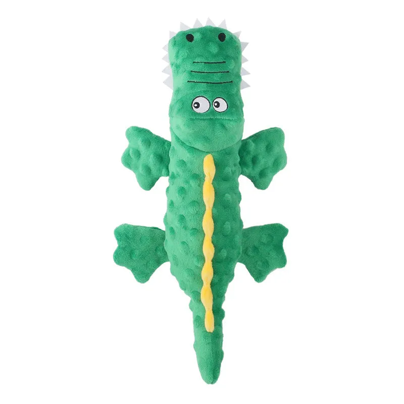 New Pet Plush Toys Voice Crocodile Grinding Teeth Resistant Cute Cartoon Dog Toys Pet Supplies