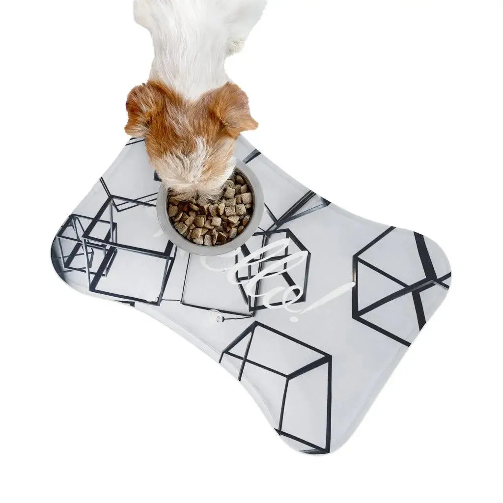 Personalize Pet Food Mat - Square Patterns