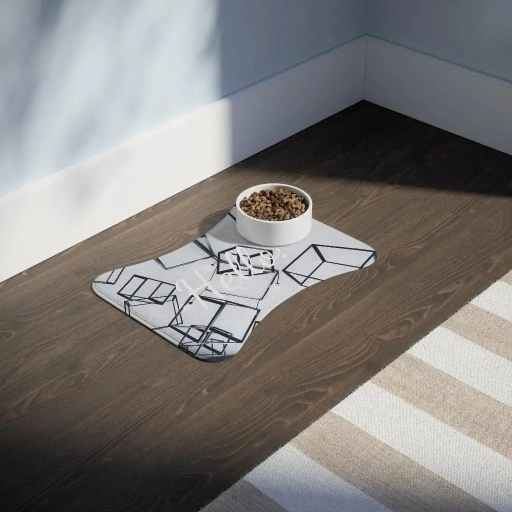 Personalize Pet Food Mat - Square Patterns