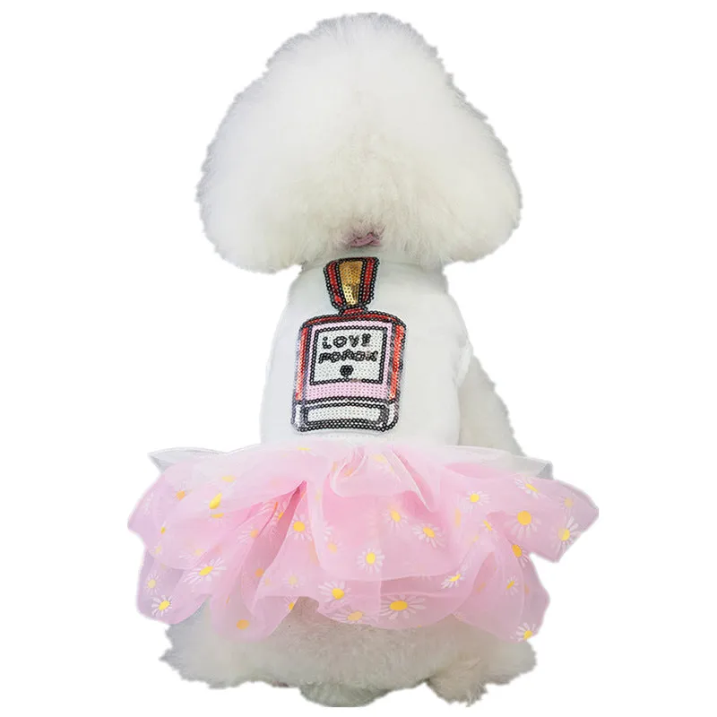 Pet clothing spring summer perfume bottle princess dress