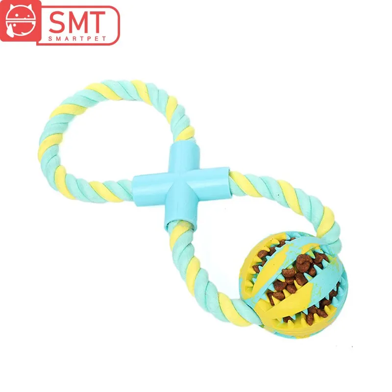 Pet Dog Chew Toys Elasticity Ball Dog Molar Biting Toy Leaking Food Pet Interactive Training Dog Toys Puppy Tooth Cleaning Tool