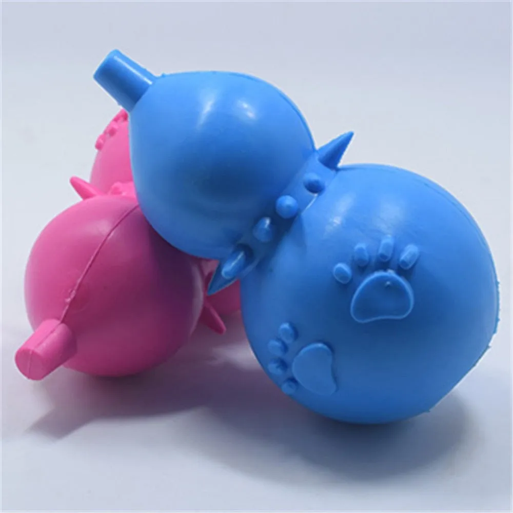 Pet Dog Toy Interactive Rubber Gourd Balls Pet Dog Cat Puppy Chew Toys Ball Teeth Chew Toys Tooth Cleaning Balls Food