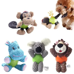 Pet Dog Toys for Dogs Puppy Toy for Large Dogs Plush Squeak Interactive Dog Ball Supply