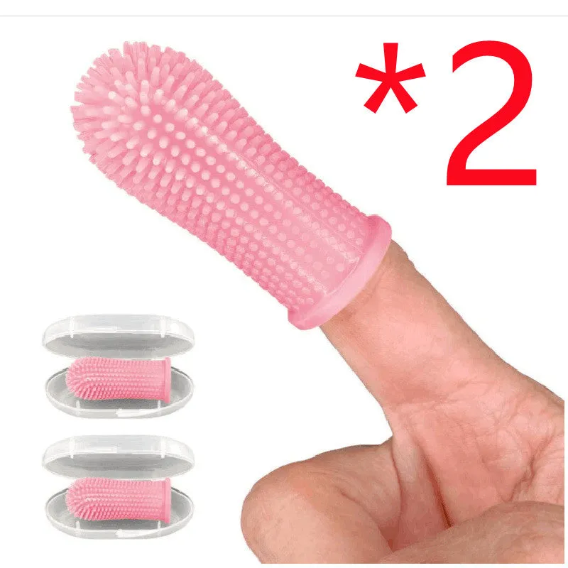 Pet Fingertip Cleaning Silicone Toothbrush