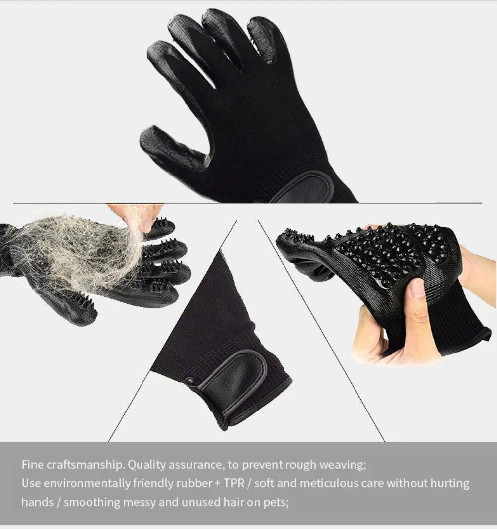 Pet Hair Grooming Gloves