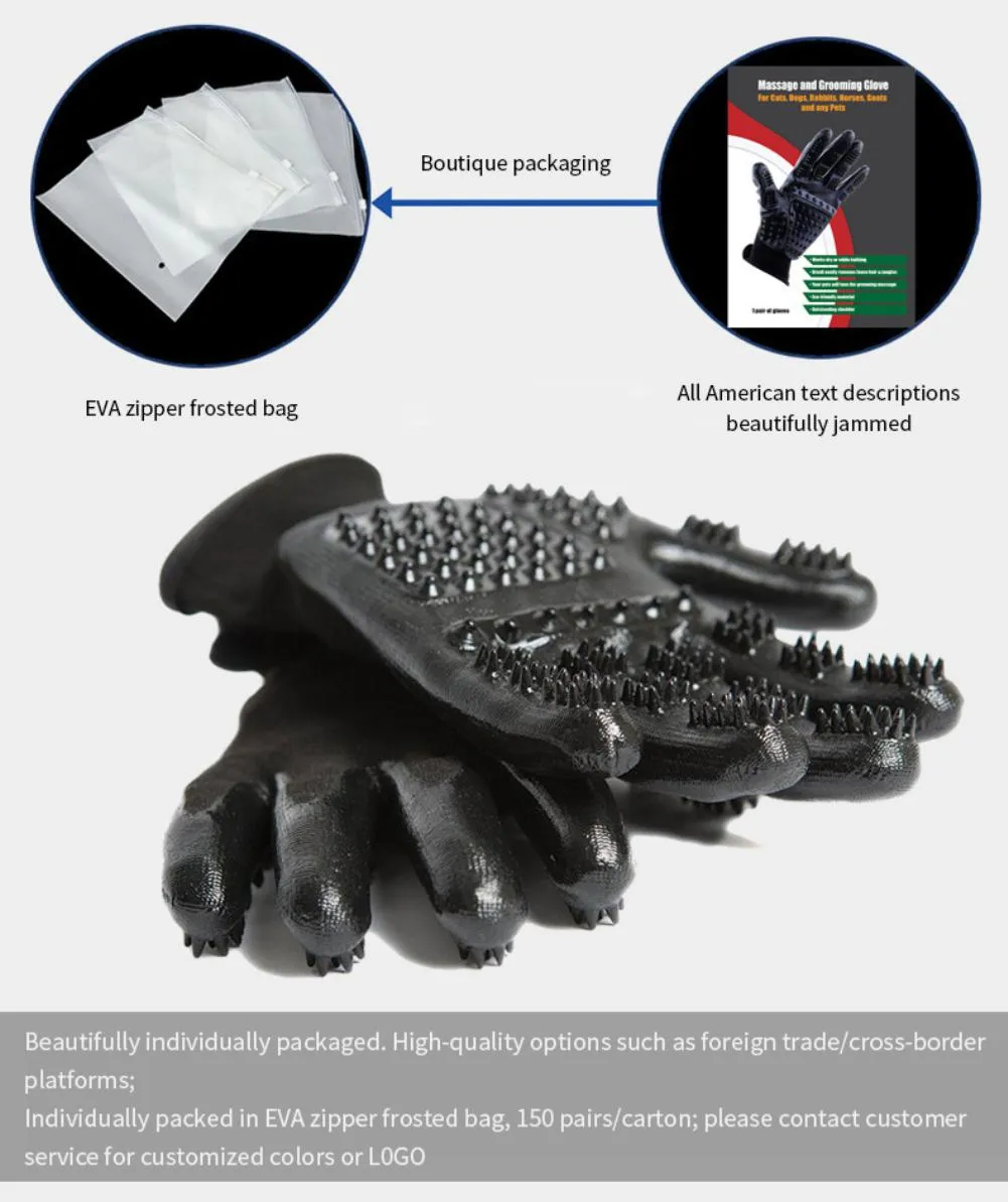 Pet Hair Grooming Gloves