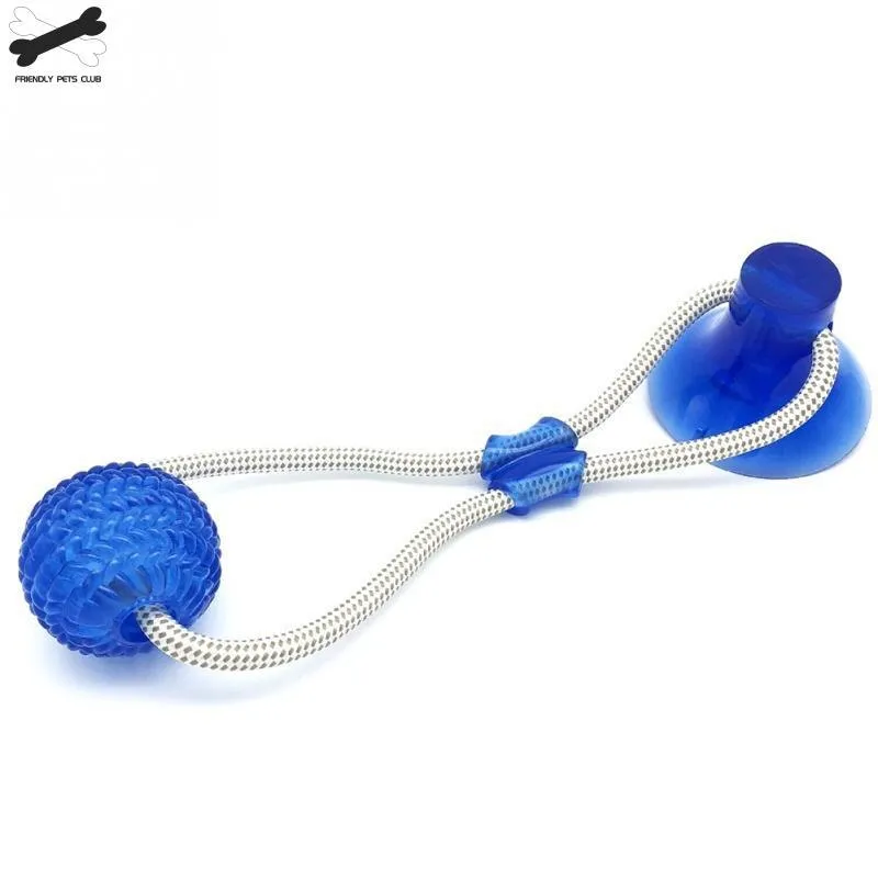 Pet Training Toys For Cats Dogs Interactive Suction Cup Push Ball Toys Elastic Ropes Pet Tooth Cleaning Chewing IQ  Exercise