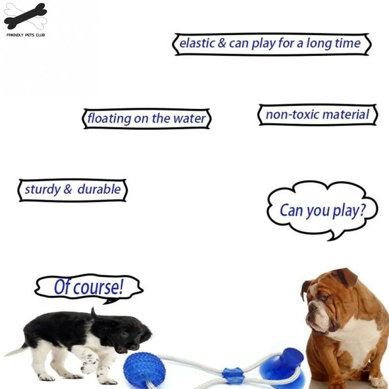 Pet Training Toys For Cats Dogs Interactive Suction Cup Push Ball Toys Elastic Ropes Pet Tooth Cleaning Chewing IQ  Exercise