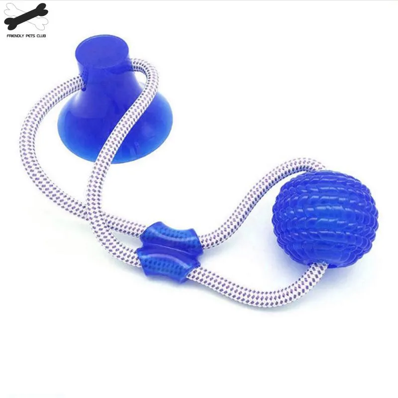 Pet Training Toys For Cats Dogs Interactive Suction Cup Push Ball Toys Elastic Ropes Pet Tooth Cleaning Chewing IQ  Exercise