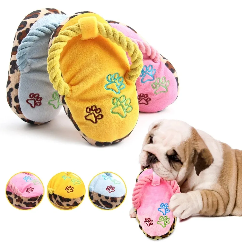 Plush Dog Toys - Slippers Shape