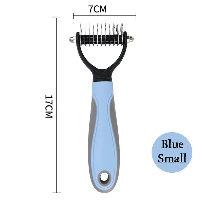 Professional Pet Deshedding Brush - Dog Hair Remover & Knot Cutter for Cats and Puppies | Grooming & Shedding Comb for Dogs