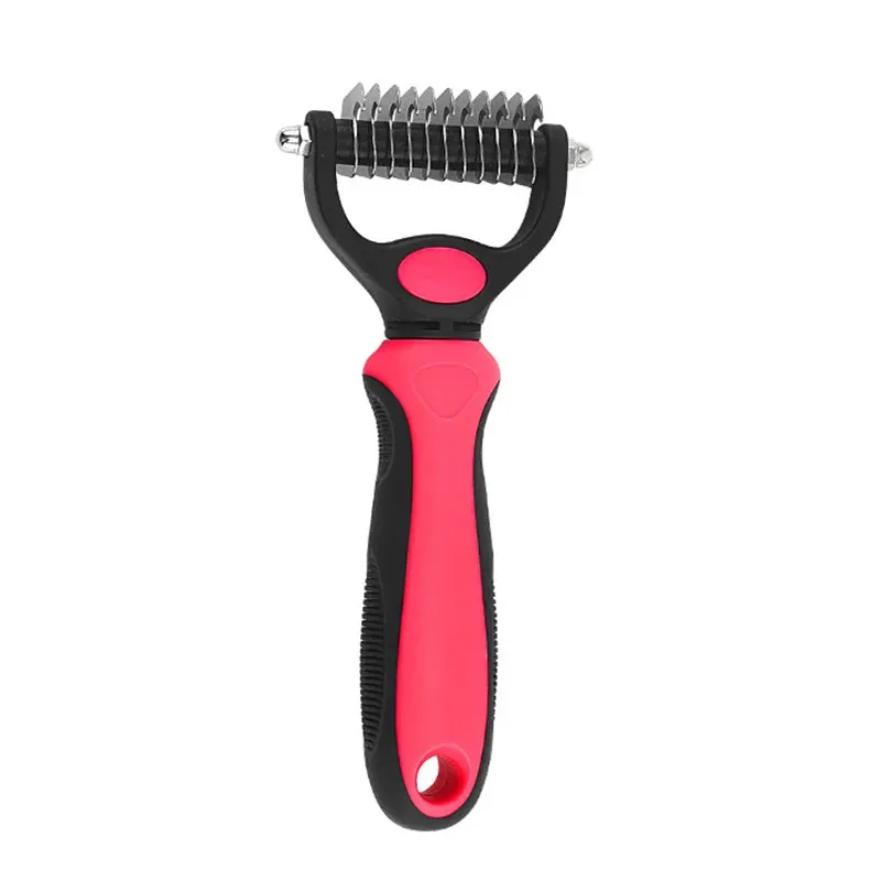 Professional Pet Deshedding Brush - Dog Hair Remover & Knot Cutter for Cats and Puppies | Grooming & Shedding Comb for Dogs