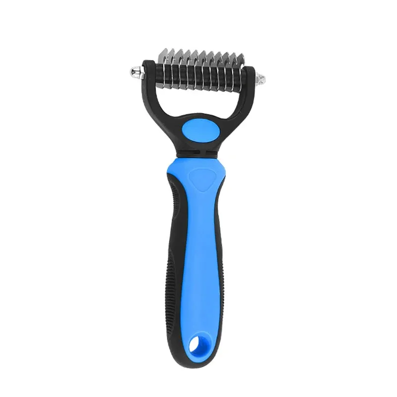 Professional Pet Deshedding Brush - Dog Hair Remover & Knot Cutter for Cats and Puppies | Grooming & Shedding Comb for Dogs