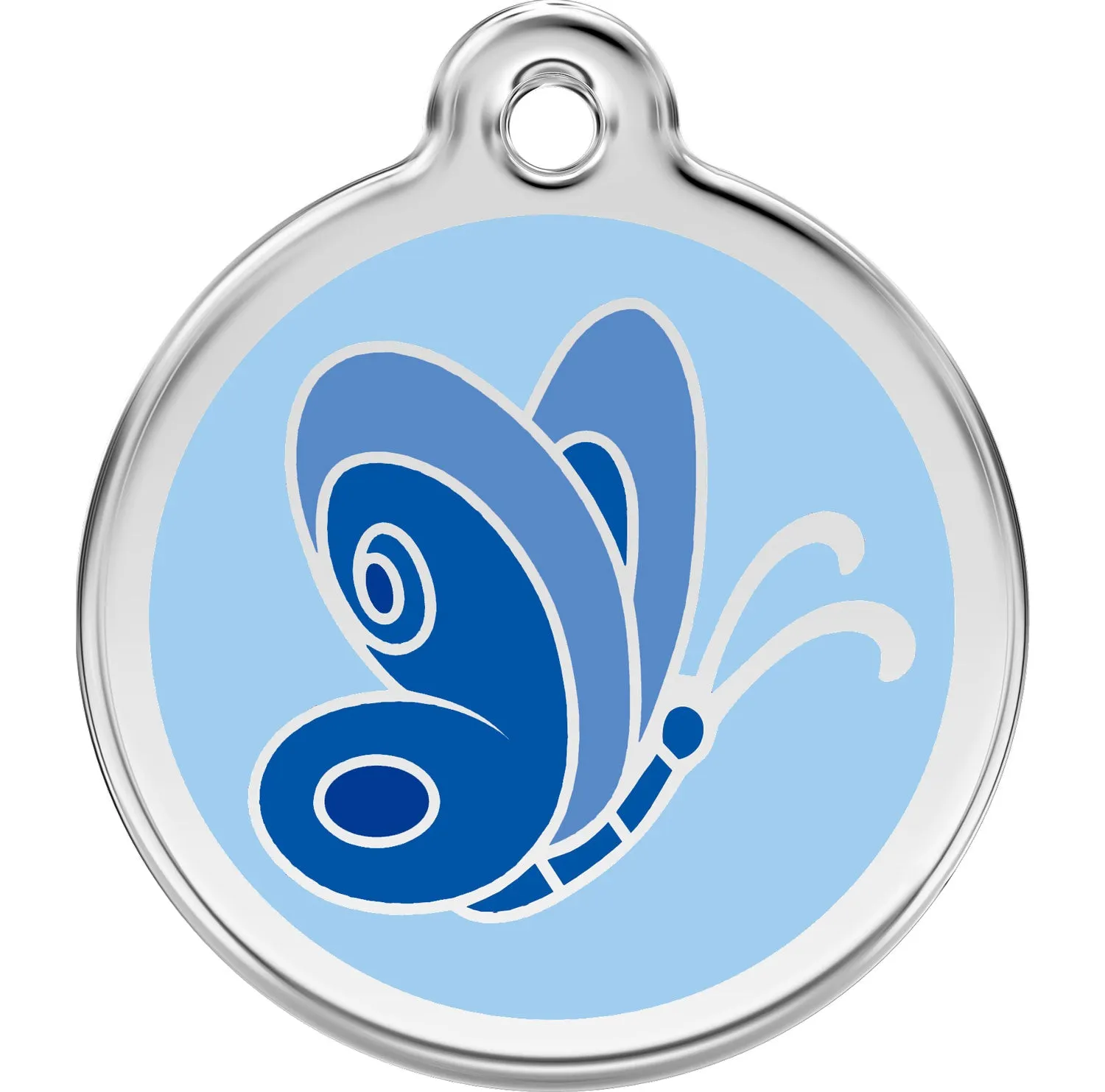 Red Dingo Blue Butterfly Pet ID Dog Tags