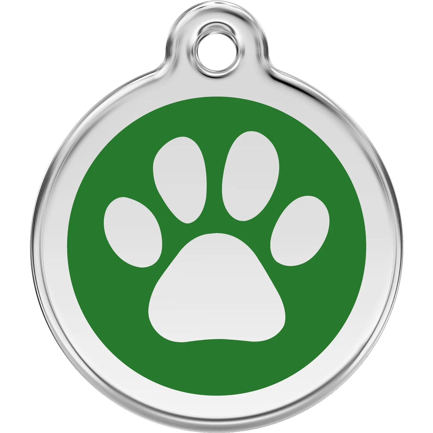 Red Dingo Paw Print Pet ID Dog Tags