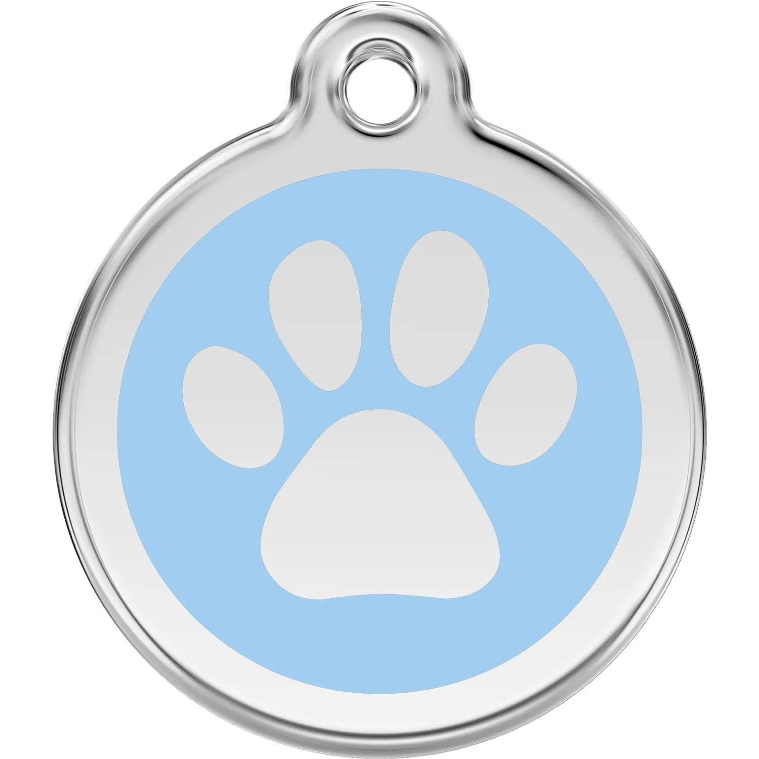 Red Dingo Paw Print Pet ID Dog Tags