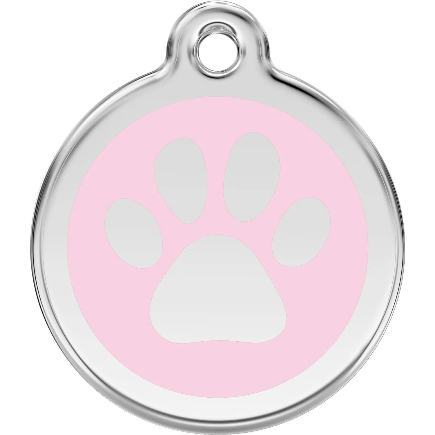 Red Dingo Paw Print Pet ID Dog Tags