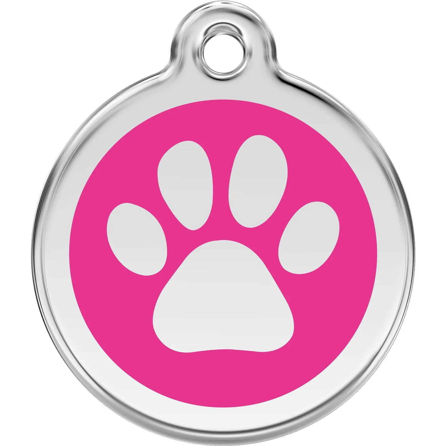 Red Dingo Paw Print Pet ID Dog Tags