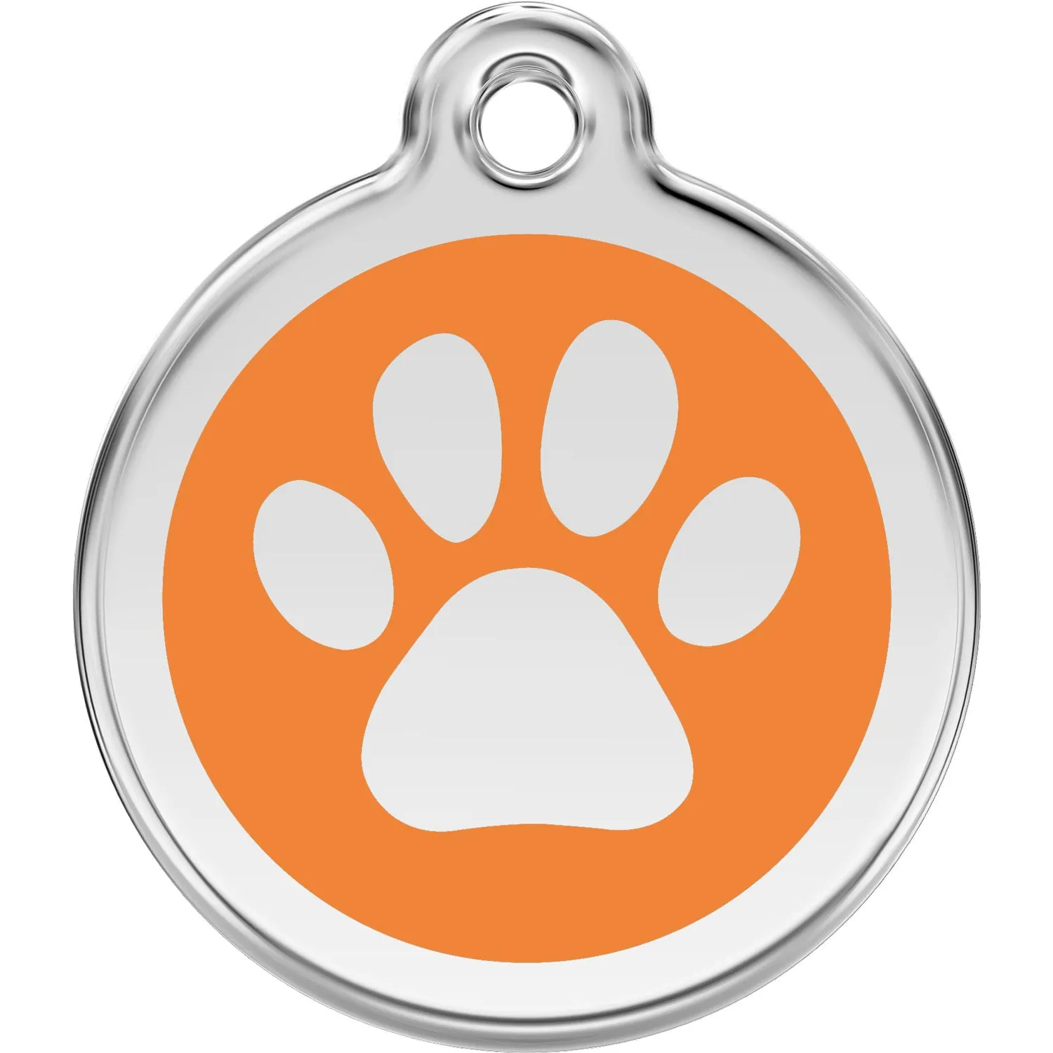 Red Dingo Paw Print Pet ID Dog Tags