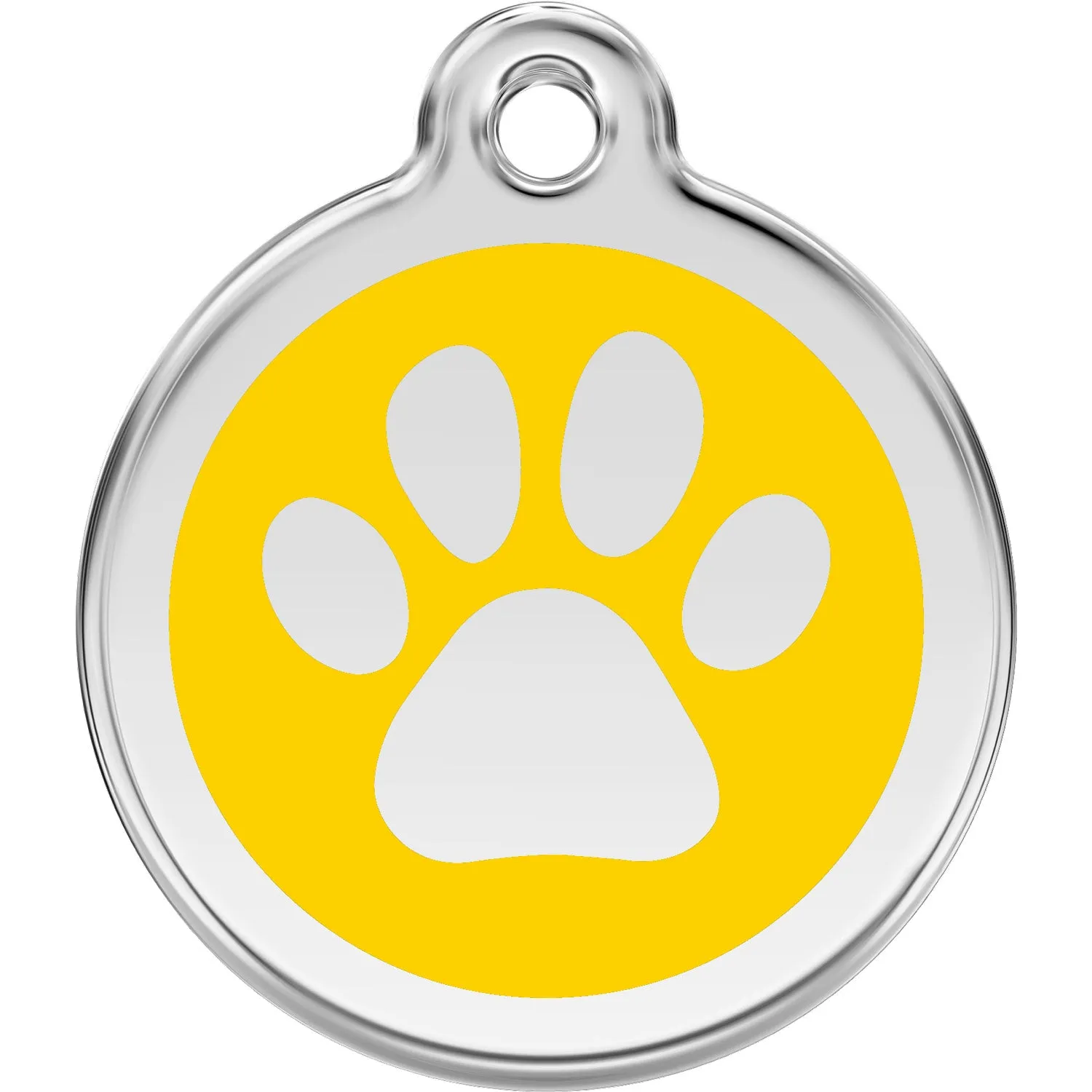 Red Dingo Paw Print Pet ID Dog Tags