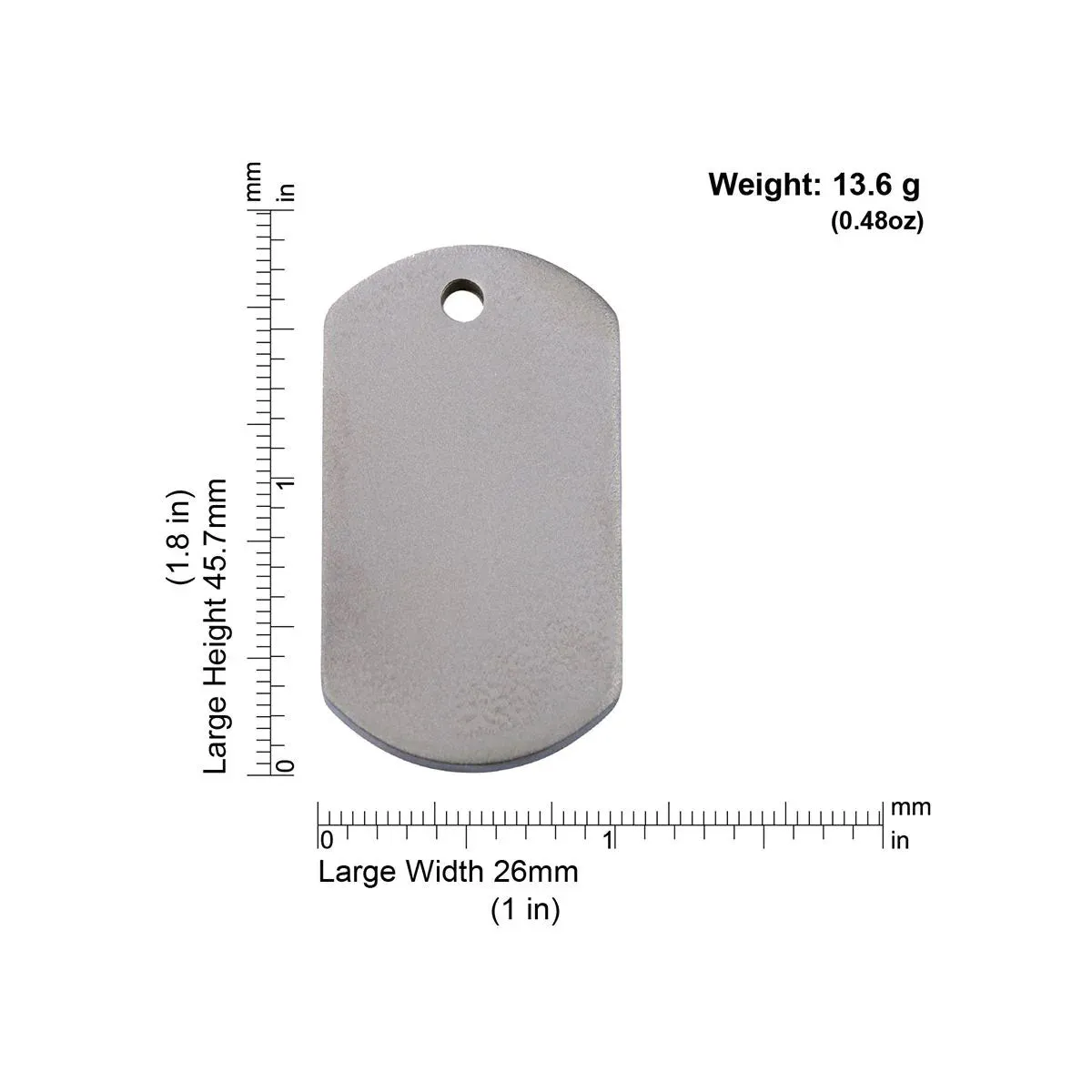 Red Dingo Titanium Rectangle Pet ID Dog Tag