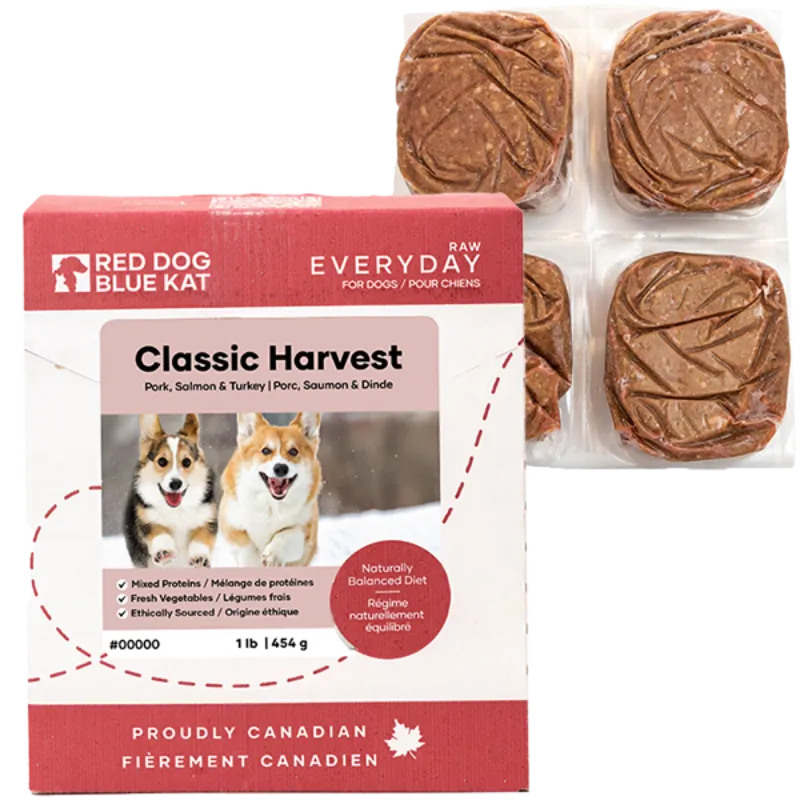 Red Dog Blue Kat Dog Everyday Raw Classic Harvest 4x.25 - 1lb