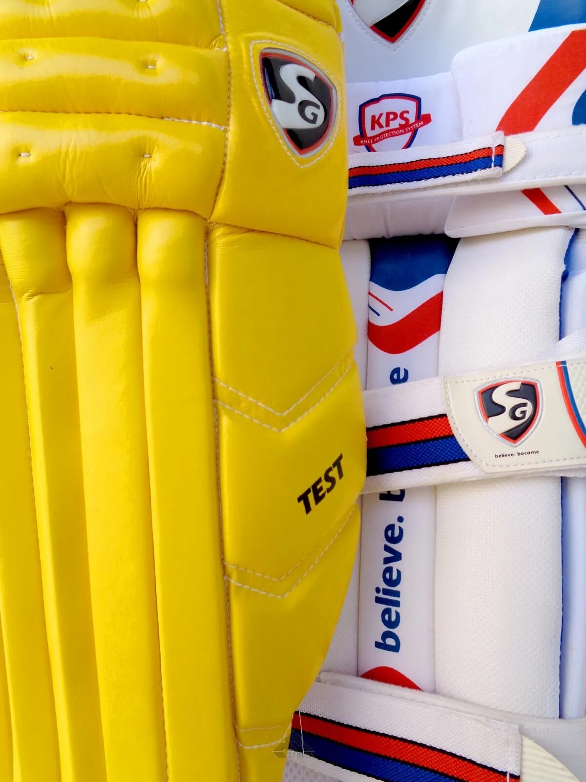 SG Test Cricket Batting Pads- Yellow- Adults