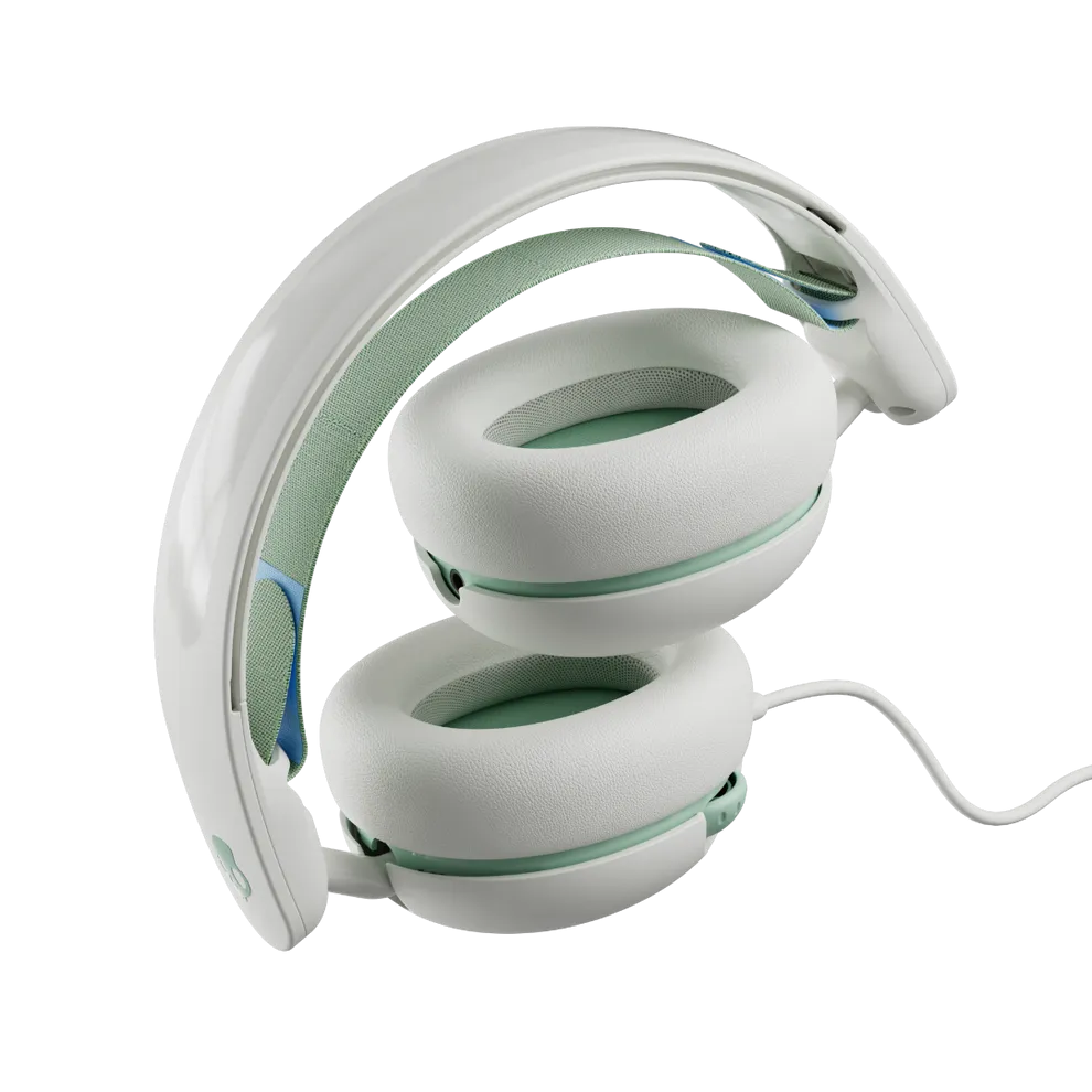 Skull Candy Kid's Grom Wired Headphones - BONE SEAFOAM