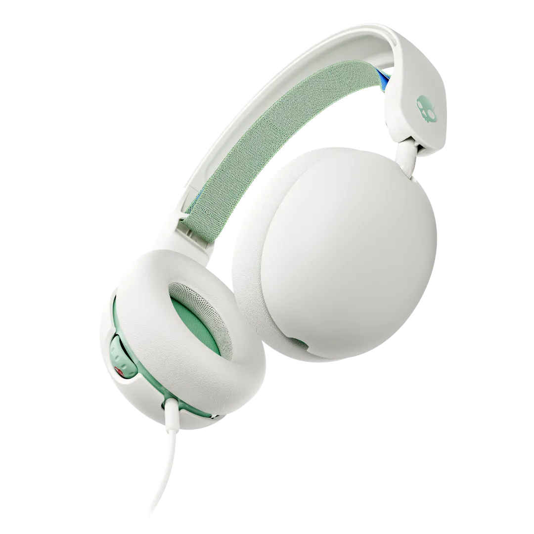 Skull Candy Kid's Grom Wired Headphones - BONE SEAFOAM