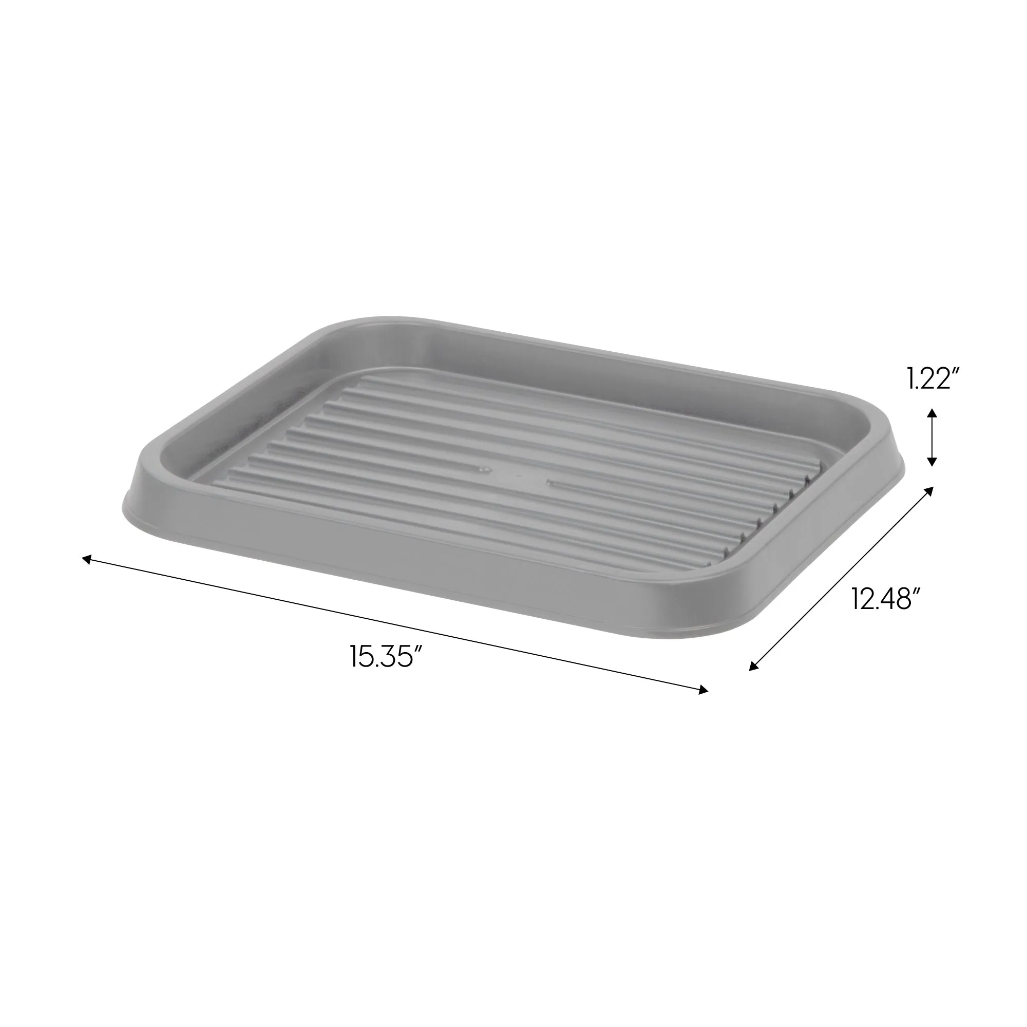 Small Shoe Tray, 3 Pack, Gray