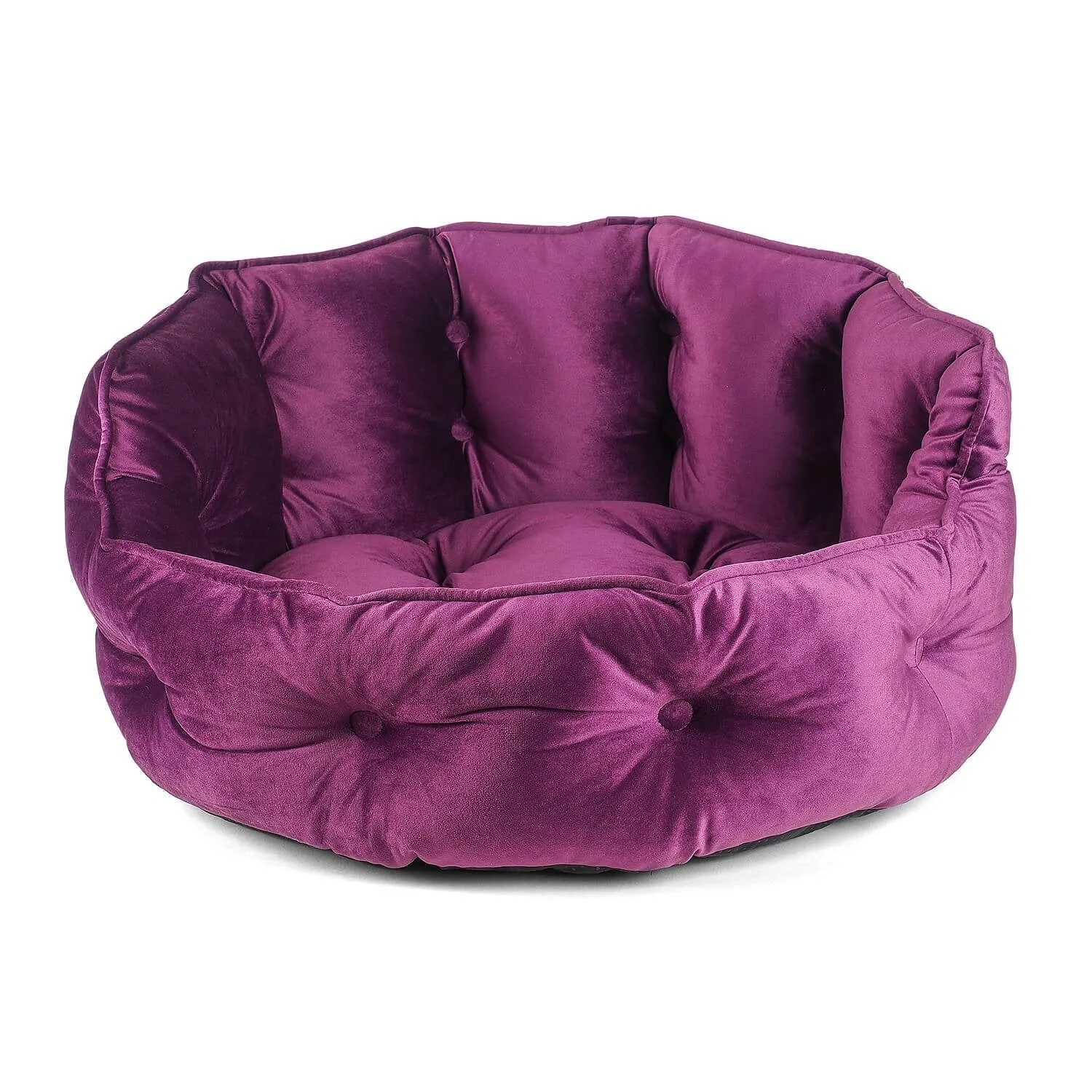 Smart Garden Mulberry Button-Tufted Round Bed - Large