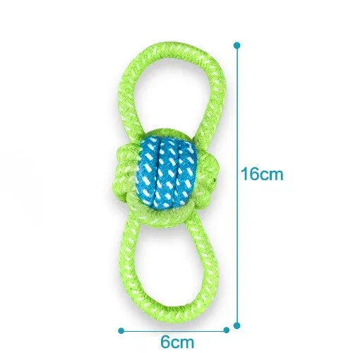 SMARTPET Cat Dog Rope Toy Knot Puppy Pet Chew Teething Toys Teeth Cleaning Pet Playing Interactive Ball for Small Medium Big Dog