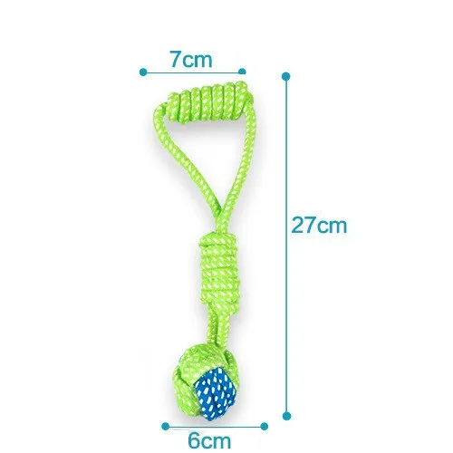 SMARTPET Cat Dog Rope Toy Knot Puppy Pet Chew Teething Toys Teeth Cleaning Pet Playing Interactive Ball for Small Medium Big Dog