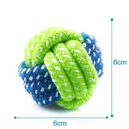 SMARTPET Cat Dog Rope Toy Knot Puppy Pet Chew Teething Toys Teeth Cleaning Pet Playing Interactive Ball for Small Medium Big Dog