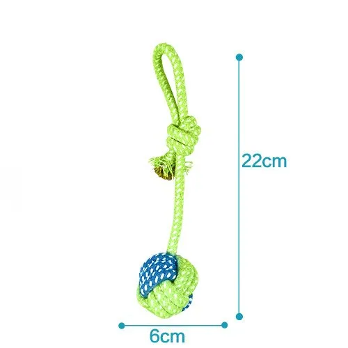 SMARTPET Cat Dog Rope Toy Knot Puppy Pet Chew Teething Toys Teeth Cleaning Pet Playing Interactive Ball for Small Medium Big Dog