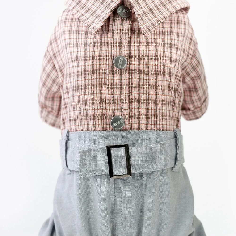 Spring/Summer Plaid Gentleman's Pet Clothing