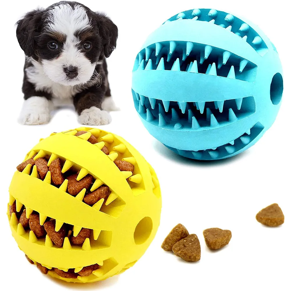 Toys for Dogs Rubber Dog Ball for Puppy Funny Dog Toys for Pet Puppies Large Dogs Tooth Cleaning Snack Ball Toy for Pet