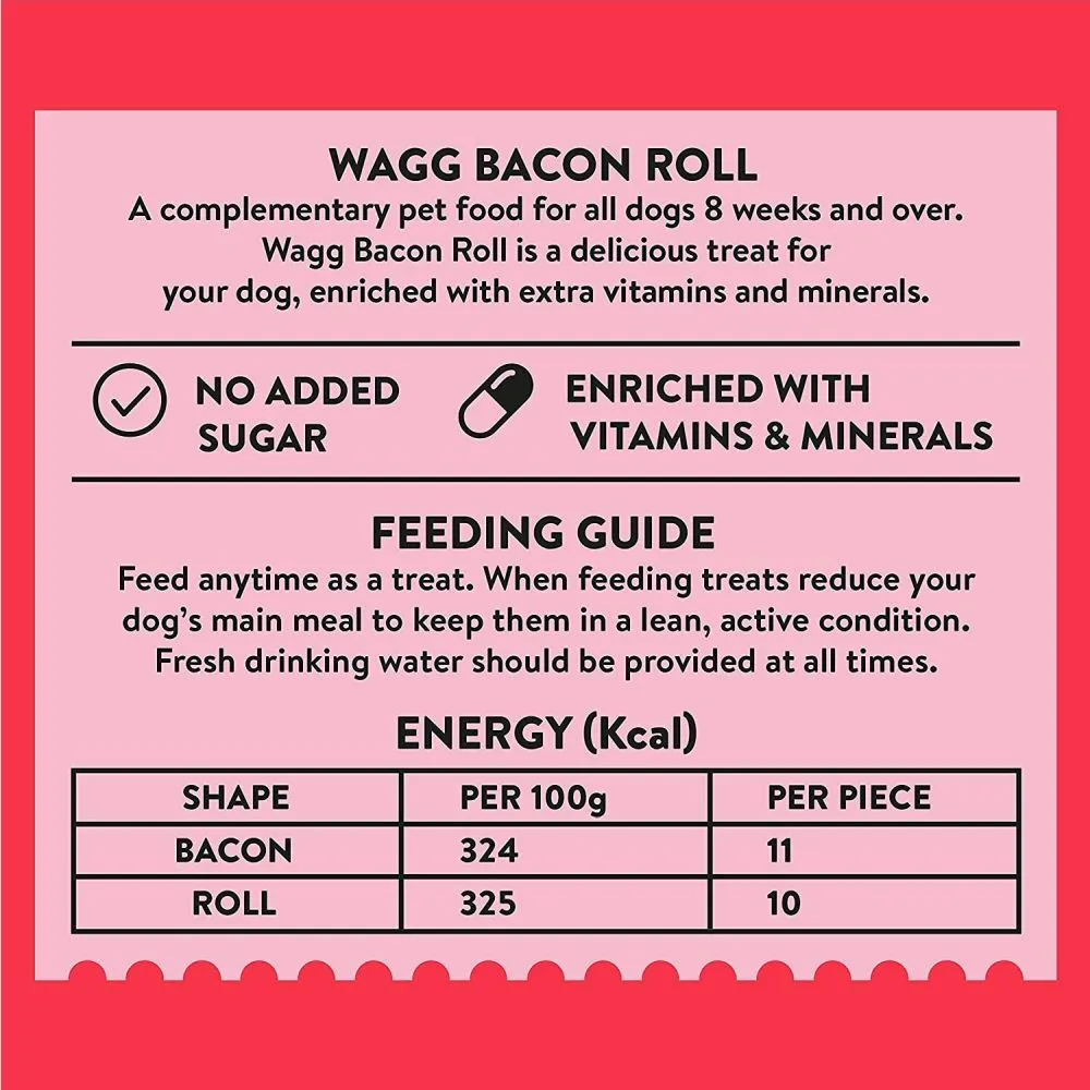 Wagg 125g Bacon Roll Dog Treats