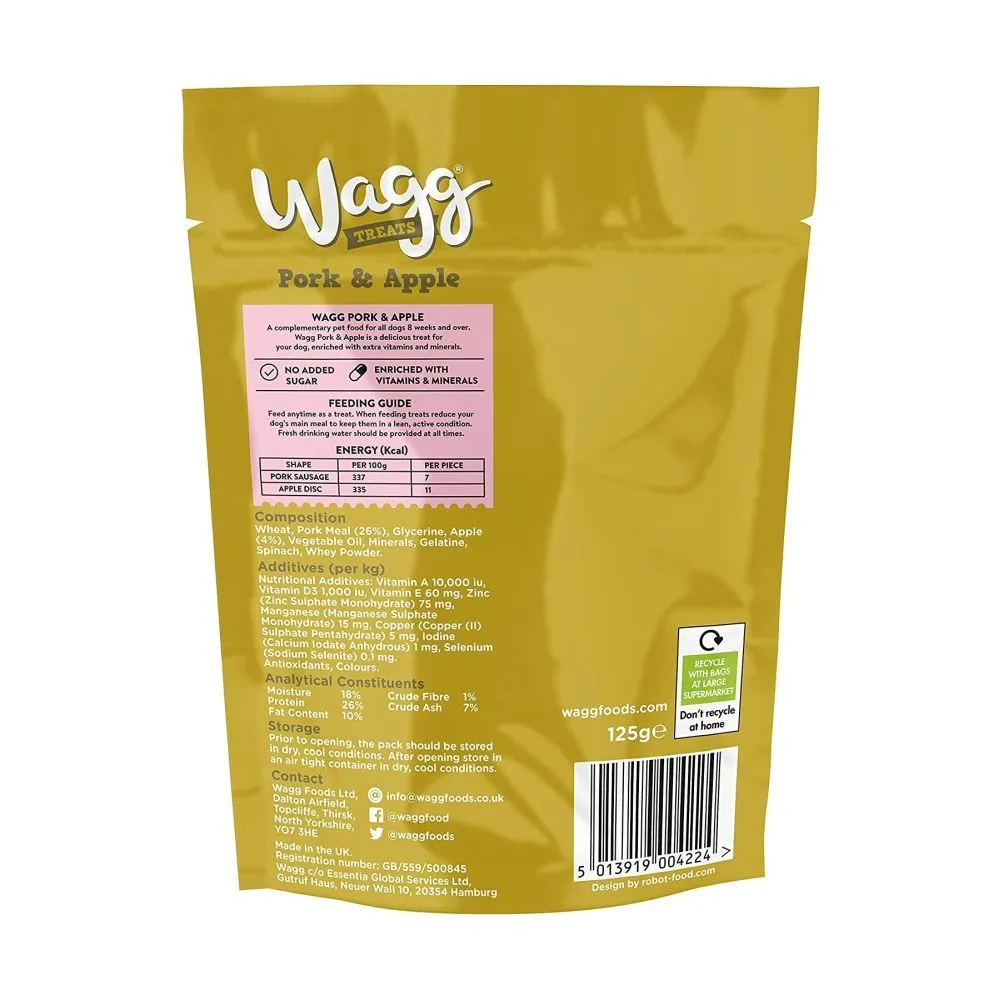 Wagg 125g Pork & Apple Dog Treats